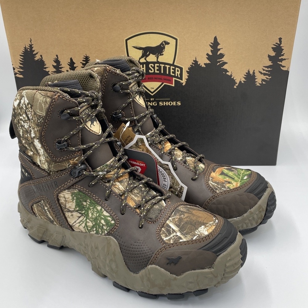 Red Wing Irish Setter VaprTrek Waterproof Hunting Boots Camo Men's Sz 7.5 D NEW